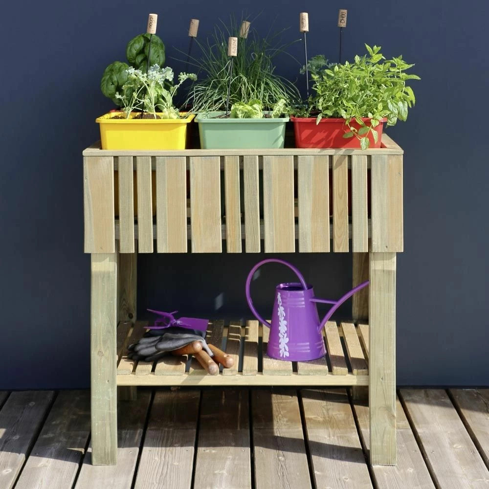 Carré Potager Vertikal Surélevé (6 Bacs Plastiques En Couleur) - Image 2